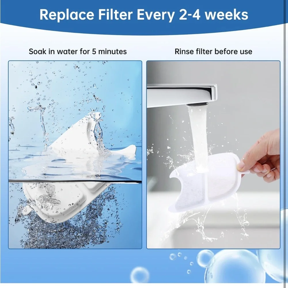 Pet Water Fountain Filter 12 Pack Replacement Compatible with 135 fl oz/4L